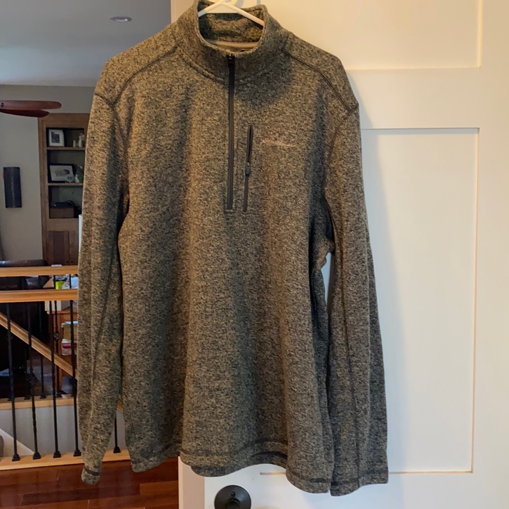 Eddie Bauer men’s XL 1/2 zip gray pullover